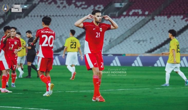 Ganas! Timnas Indonesia U-23 Bantai Brunei 6-0 di area area Babak Pertama, Jens Raven Quattrick, Rayhan Ikut Pesta Gol