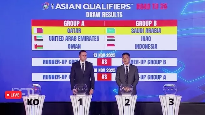 Hasil Drawing Babak 4: Timnas Indonesia Satu Grup dengan Irak juga Arab Saudi
