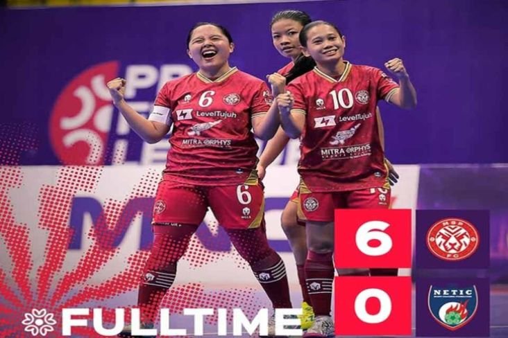 Hasil Turnamen Futsal Profesional Putri 2025: MSP FC Bantai Netic Ladies 6-0