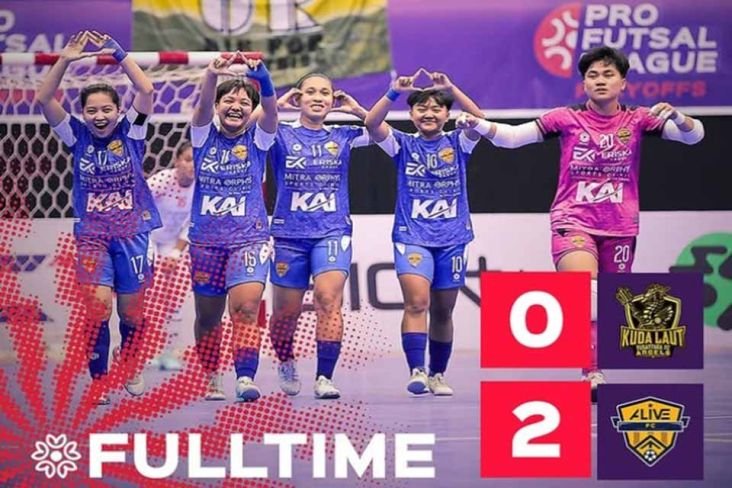 Kompetisi Futsal Profesional Putri 2025: KLN Angels Digebuk Alive FC 0-2
