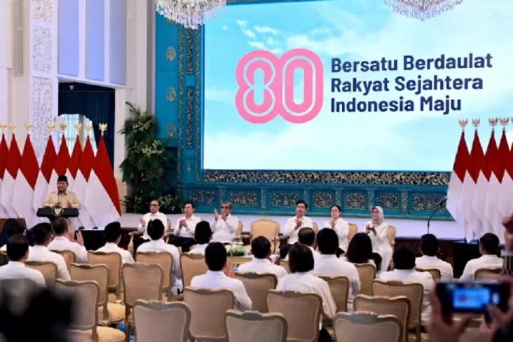 Logo HUT ke-80 RI, Hal ini Keterangan Angka 80 Warna Merah-Putih dengan Garis Infinity