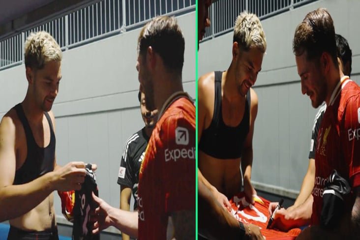 Bikin Iri, Sandy Walsh Tukar Jersey dengan Mac Allister