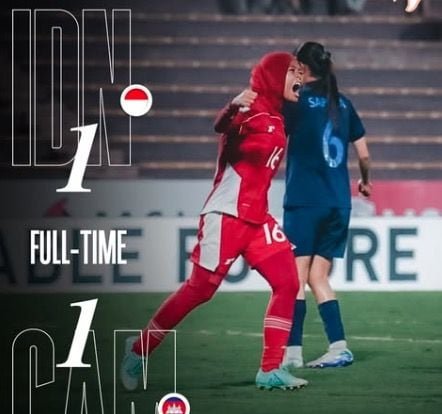 Hasil Piala AFF Wanita 2025: Timnas Indonesia Tahan Imbang Kamboja 1-1