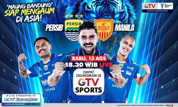 Live di area tempat GTV, Menantang Raksasa Filipina, Dukung PersibTembus Babak Utama AFC Champions League Two 2025