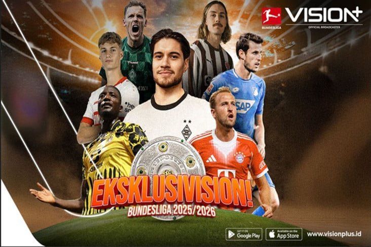 Nonton Streaming Bundesliga 2025/2026 pada VISION+, Coba GRATIS Sebulan Penuh!