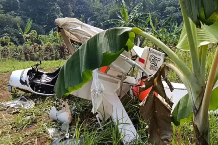 Pesawat Latih PK-S216 Jatuh pada Ciampea Bogor, TNI AU Lakukan Pengecekan