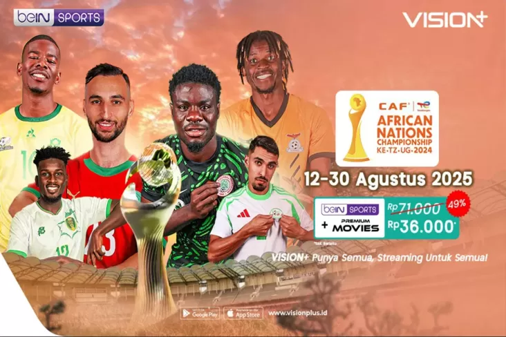 Streaming di area tempat VISION+, Hal ini Jadwal juga Link Nonton TotalEnergies African Nations Championship