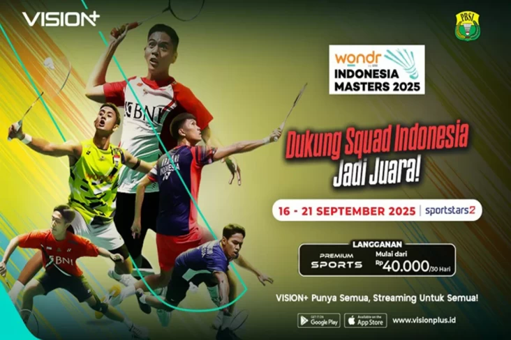 Ayo Dukung Garuda! Saksikan Indonesia Masters 2025 Live di tempat pada VISION+