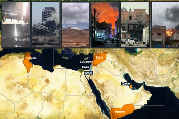 tanah negeri Israel Serang 6 Negara Arab di tempat 72 Jam, Hal ini adalah Daftarnya