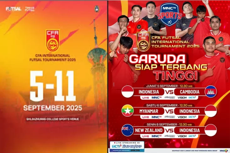 Timnas Futsal Indonesia Siap Bertarung di tempat area Ajang CFA International Tournament 2025, Saksikan di dalam area MNCTV