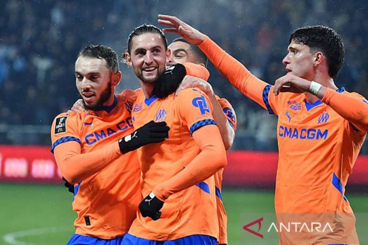 Kalahkan Angers 2-0, Marseille kokoh di dalam peringkat kedua Ligue 1