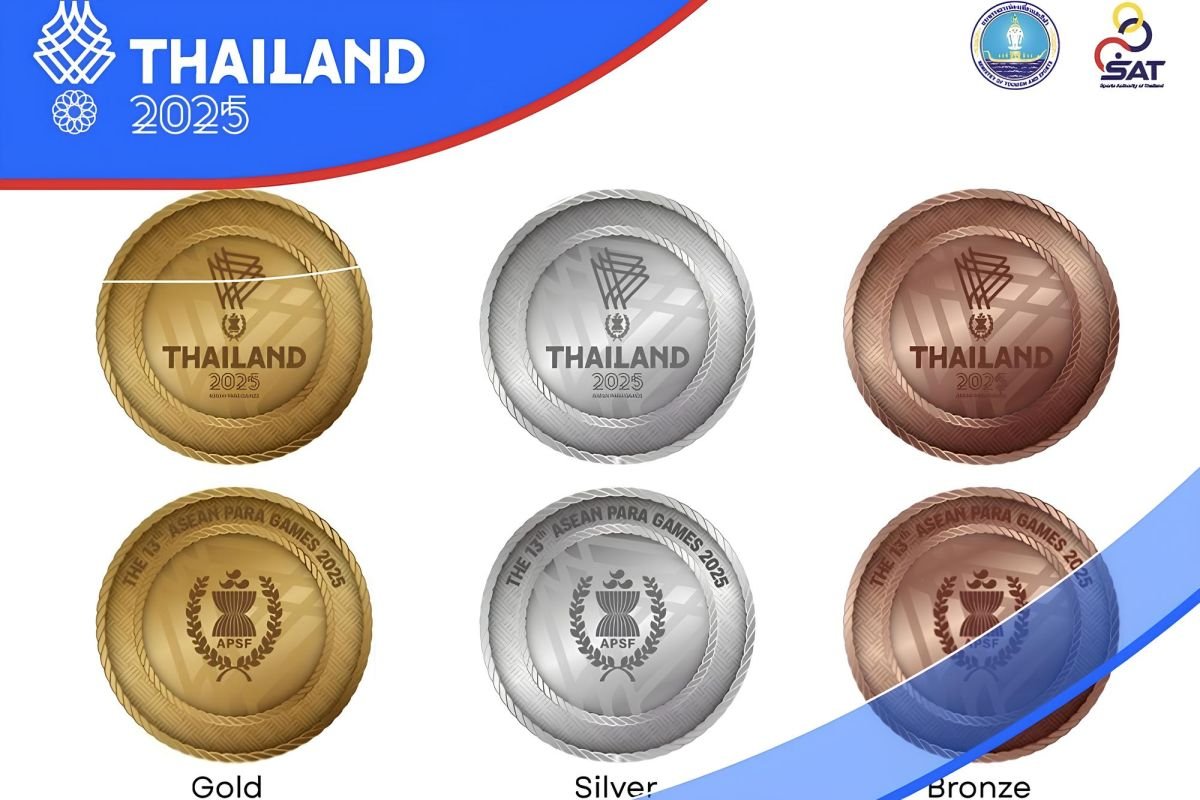 Desain medali SEA Games 2025 padukan motif olahraga kemudian seni Thailand