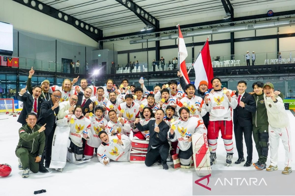 Federasi Hoki Es bersyukur timnas Negara Nusantara mampu raih medali emas