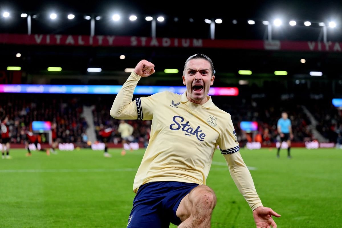 Gol tunggal Jack Grealish antar Klub sepak bola Klub sepak bola Everton tekuk Bournemouth