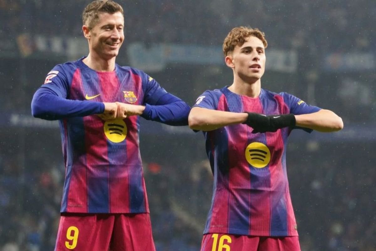 Gol Olmo setelah itu Lewandowski bawa Barcelona menang 2-0 berhadapan dengan Espanyol