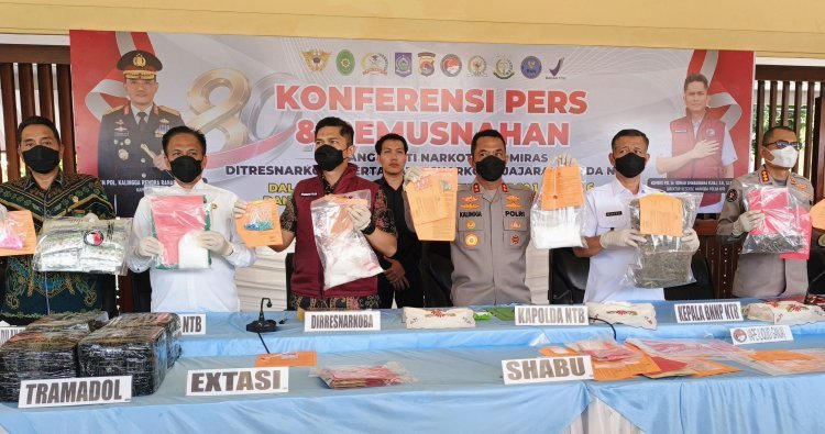 Polda NTB Ungkap 442 Kasus Narkoba di dalam Enam Bulan, Kapolda Tegaskan "War On Drugs"
